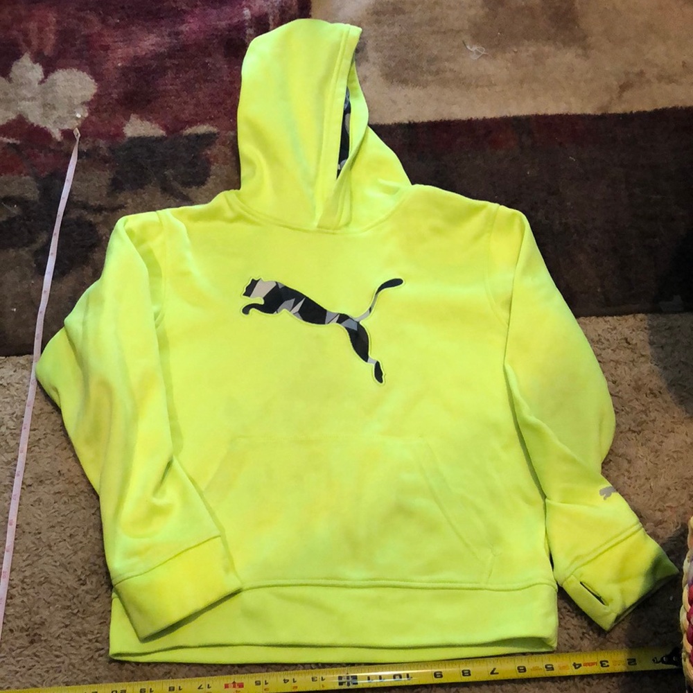 Puma - sport lifestyle - lime neon green hoodie